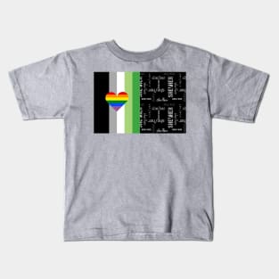 Aromantic Lesbian, She/Her Pronouns - Identity Pride Kids T-Shirt